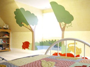 mural jungle bedroom (1)